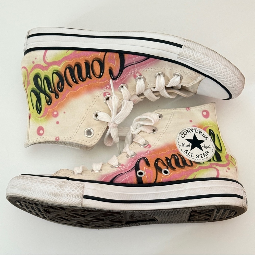 Chuck Taylor All Star Converse Airbrush Graffiti Size Women 7 | Men 5 - Picture 6 of 13